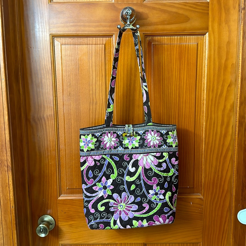 EUC Vera Bradley Purple Punch Medium Tote Bag. * Retired Pattern! *